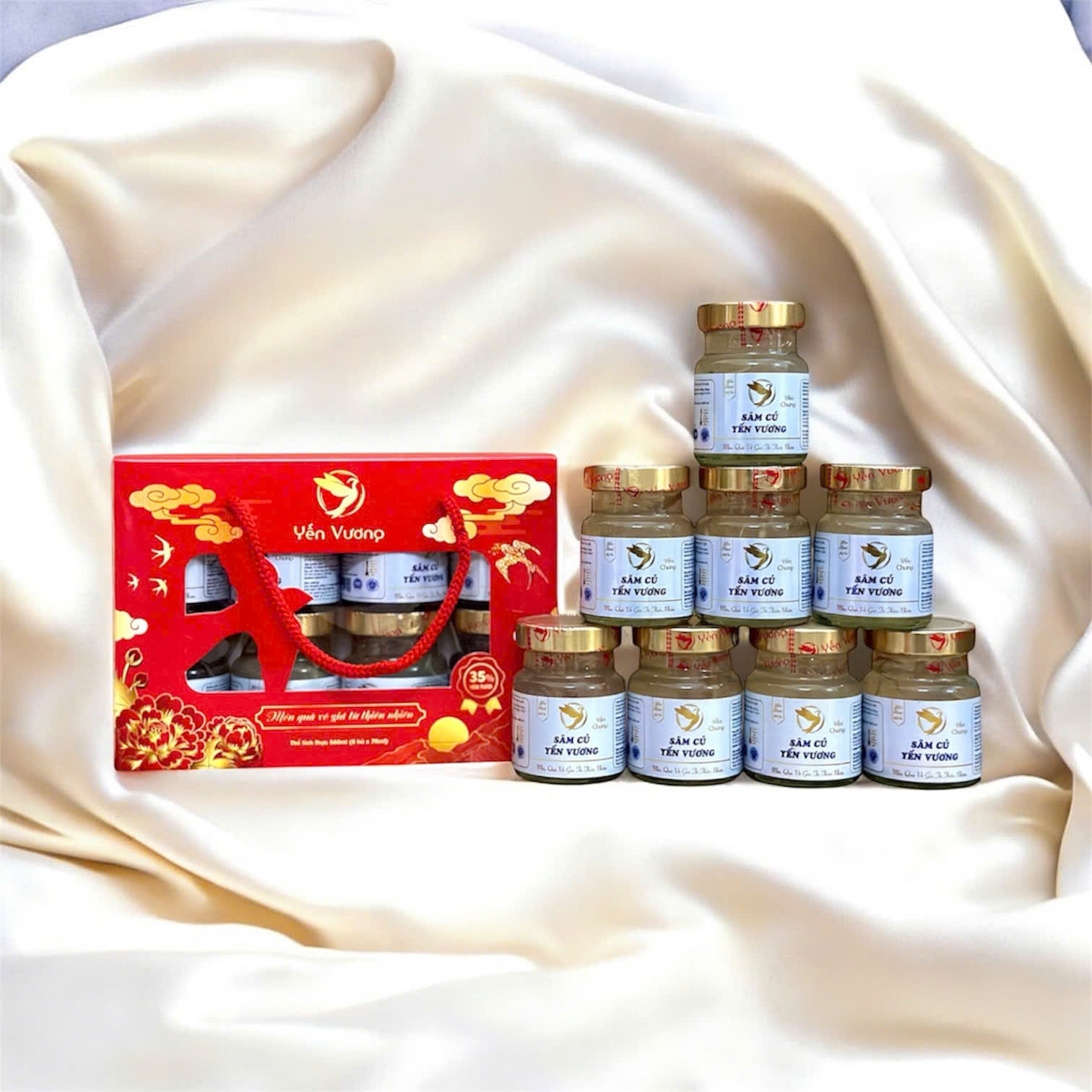 Lốc 8 hũ yến Vương 70ml Sâm Củ